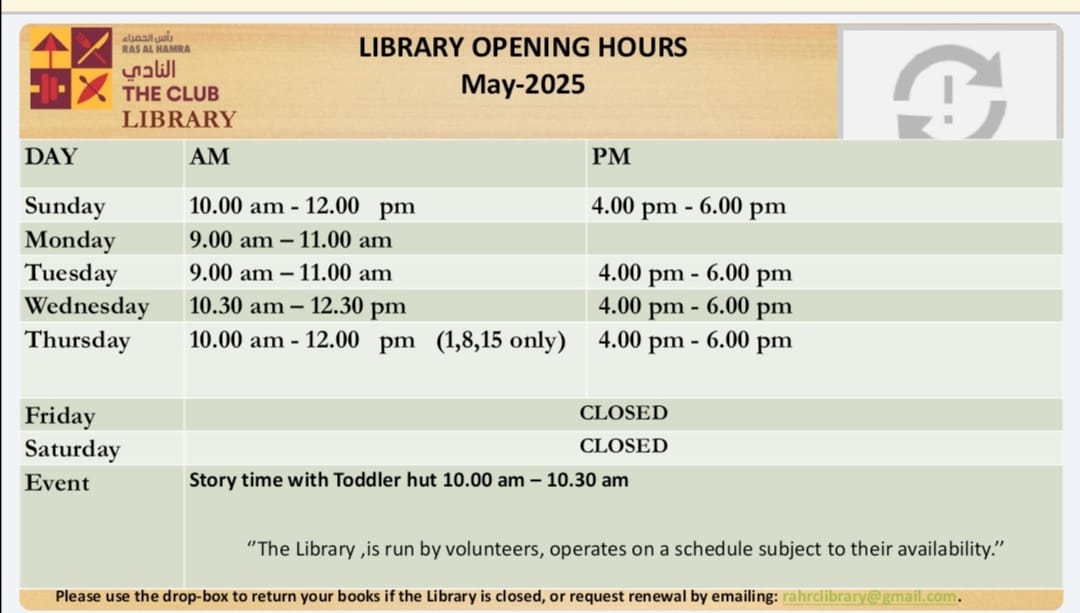 Library timings 2025